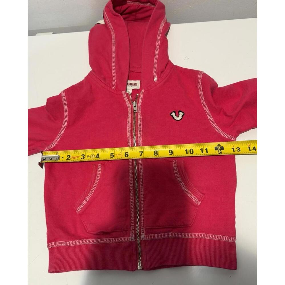 Toddlers Girls True Religion Full Zip Jacket size 3T Pink - Picture 5 of 7